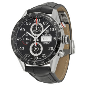 Tag Heuer Carrera Calibre 16 Day-Date Leather Strap