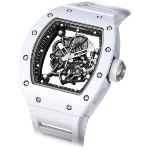 Richard Mille RM 055 Bubba Watson Super Clone Swiss Replica Watch | Exact 1:1 Swiss Clone Movement | White Ceramic Case