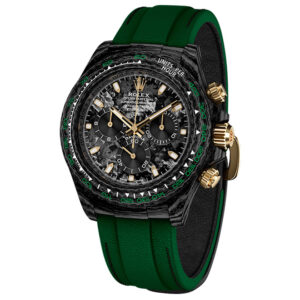 Rolex Daytona DIW Carbon Super Clone Replica Watch | 4130 Swiss Movement | Emerald Green Edition